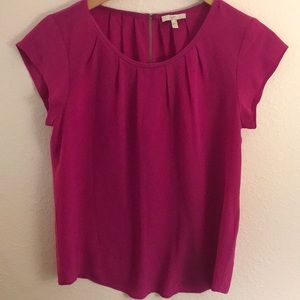 Joie fuchsia silk top